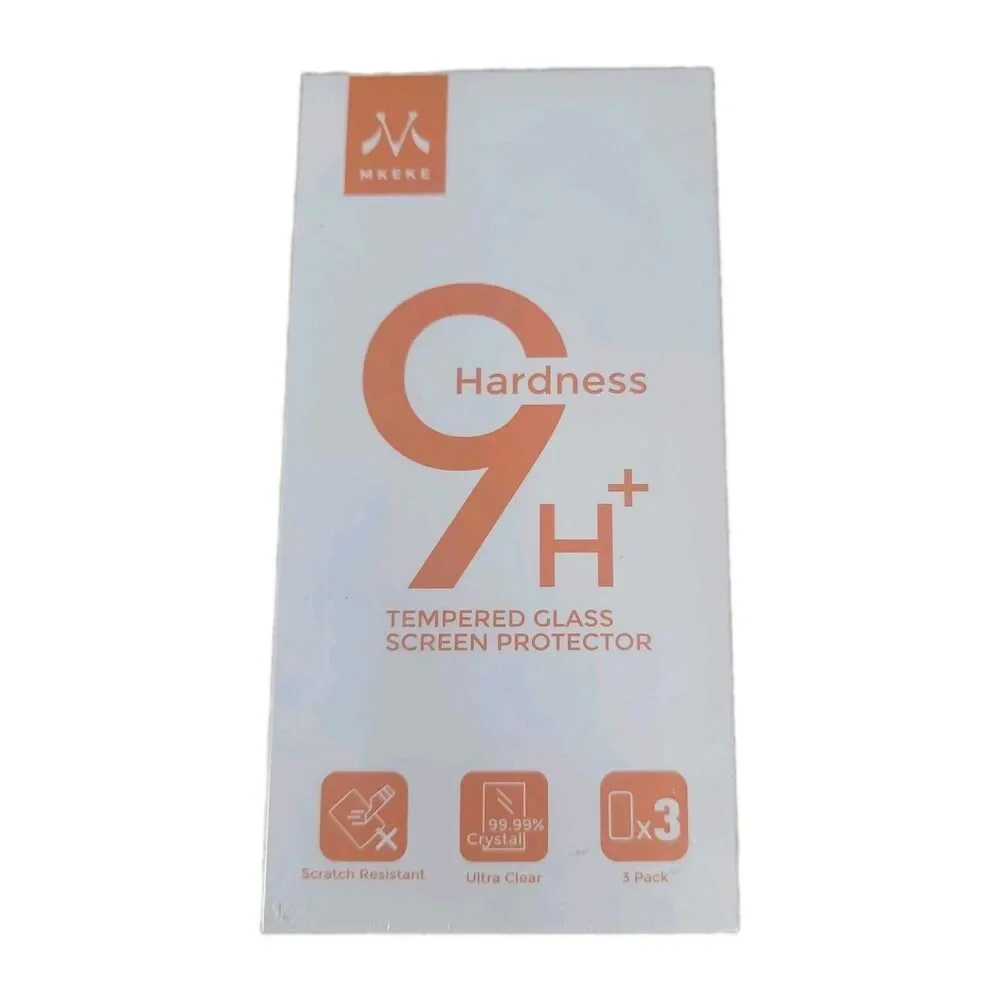 Tempered Glass Screen Protector 3 Pack–9H Hardness–For iPhone 15 Pro